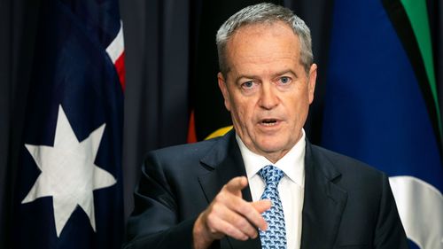 Bill Shorten during a press conference at Parliament House