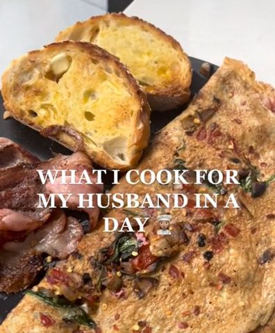 Sonali cooks husband three meals