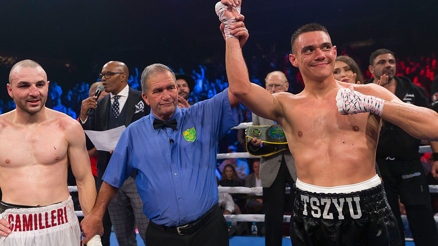 Australian boxer Tim Tszyu defeats Joel Camilleri 