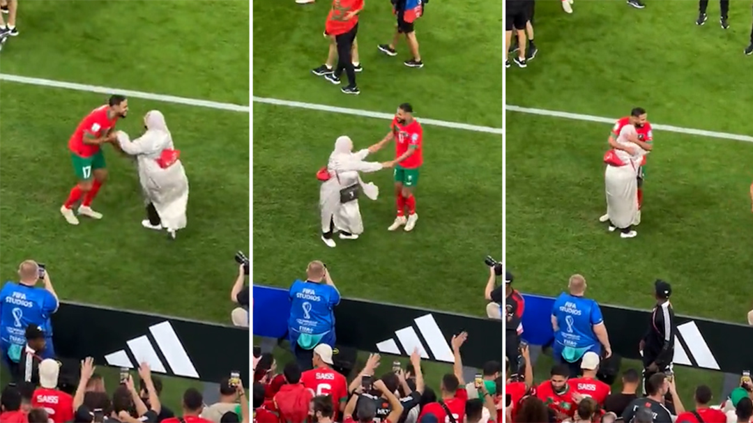 Morocco star dances with mother on the field in joyous moment after historic display