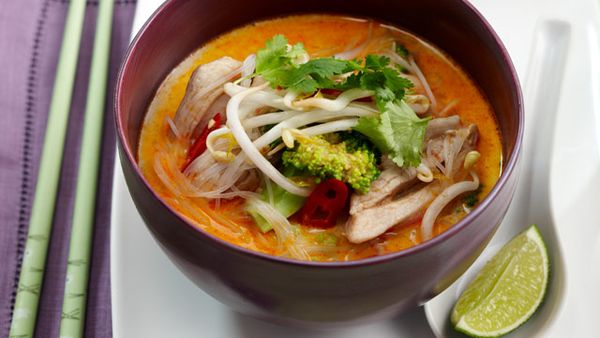 Spicy coconut chicken soup