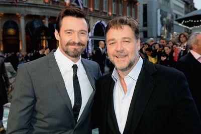 BFFs for life! Hugh Jackman and Russell Crowe.