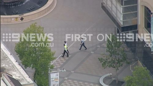 The Westfield shopping centre was evacuated. (9NEWS)