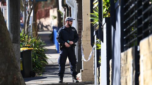 Police continued raids at homes in Surry Hills in Sydney on Tuesday. (AAP)