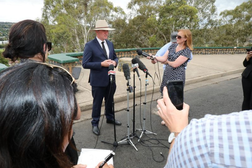 Barnaby Joyce announced his resignation in a press conference in Armidale this afternoon. (AAP)