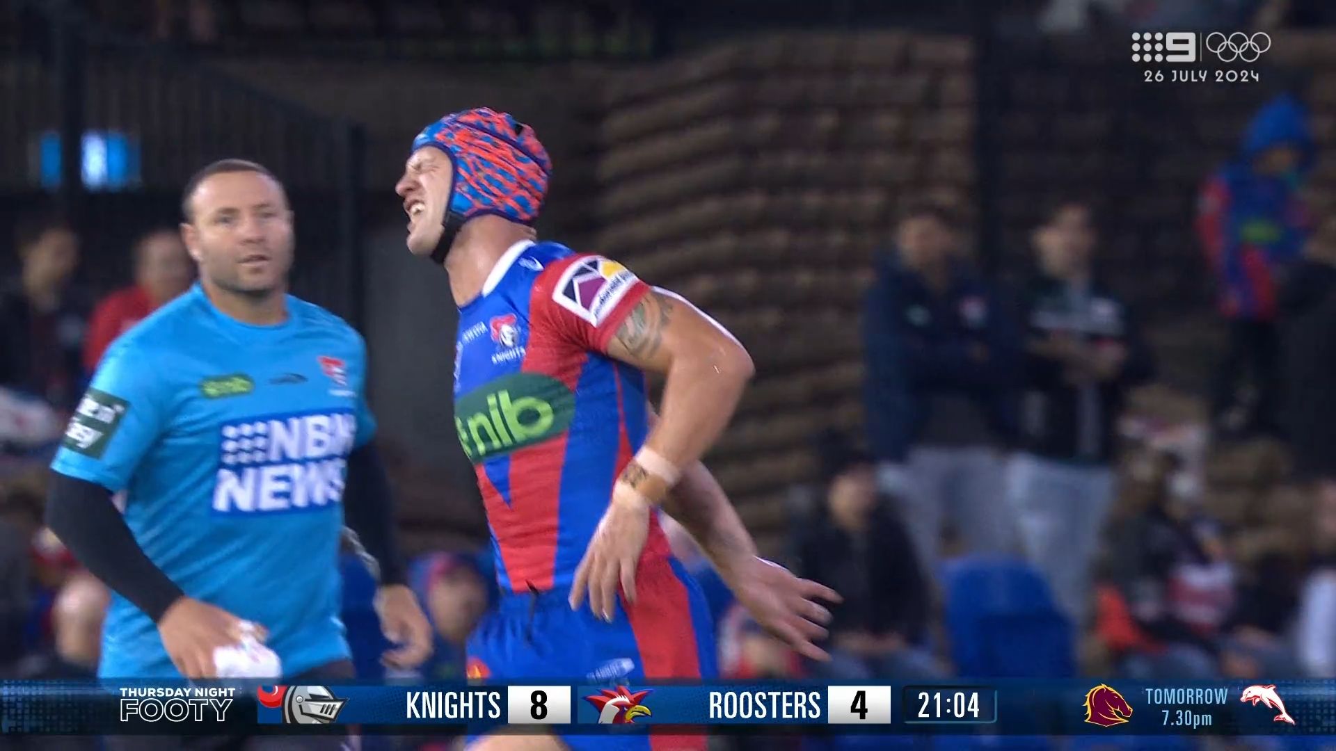 'Never going to come off': Kalyn Ponga's defiant act stuns Andrew Johns as he plays on despite hip injury