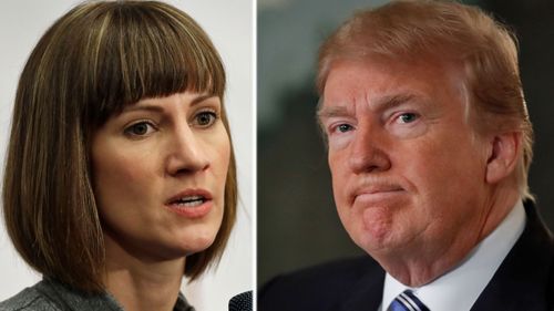 Rachel Crooks claims Donald Trump forcibly kissed her when she worked at Trump Tower. (Photos: AP).