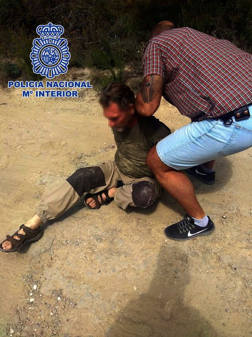 The 55-year-old was tracked to a wooden area in the mountains north of Barcelina where he had been living in a tent.