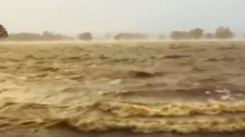 Brad Shephard, 47, has compared footage of floods which hit his land near Forbes two years ago, with the same spot this week, which is arid and bare.