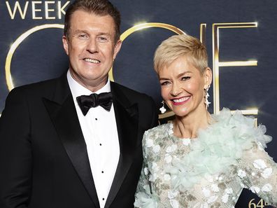 SYDNEY, AUSTRALIA - AUGUST 18: Peter Overton and Jessica Rowe attends the 64th TV WEEK Logie Awards at The Star, Sydney on August 18, 2024 in Sydney, Australia. (Photo by Sam Tabone/Getty Images)