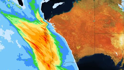 Heavy rain is hitting Western Australia.