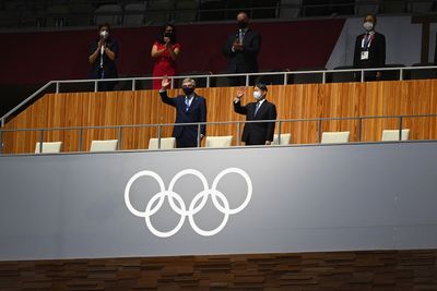 Emperor Naruhito at the Tokyo 2020 Olympic Games Opening Ceremony, July 2021