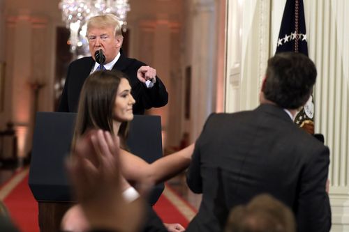 The US President called CNN's Jim Acosta rude at a press conference following the vote.