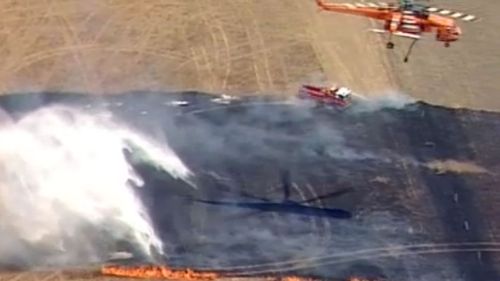 Firefighting aircraft are working to tackle the blaze. 