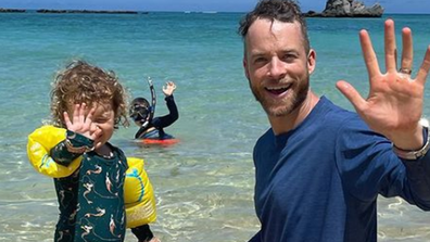 The couple recently took  their two children Rudy (left) and Sonny (centre) to Lord Howe Island in NSW. 