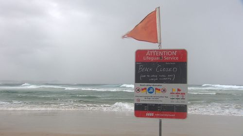 Beaches have been closed along the south-east coast as the BoM warns of "deceptively" powerful surf. (9NEWS)