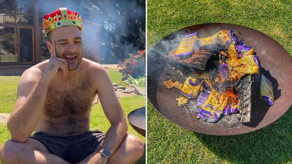 Bruno Bouchet burns Cadbury Caramilk in viral video