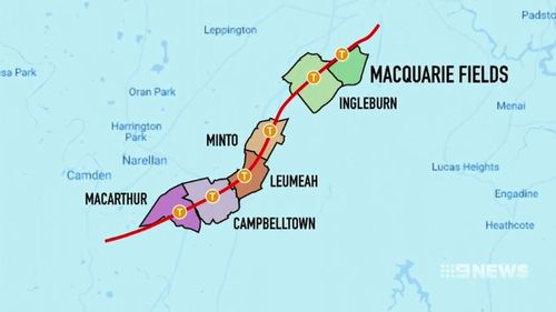 These are the stations where the government plans to rezone land for housing and commercial development.