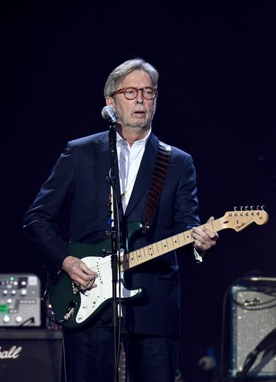 Eric Clapton performs on stage during Music For The Marsden 2020 at The O2 Arena on March 03, 2020 in London, England. 
