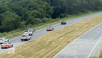 A police chase that spanned two states has ended with a man and two teenage boys being arrested after fleeing an alleged attempted robbery.