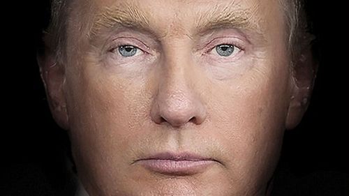 Donald Trump and Vladimir Putin's faces merged together on the Time cover. (Time)