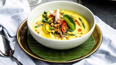 Bali Kenus yellow curry seafood soup