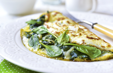Spinach omelette / healthy egg breakfast