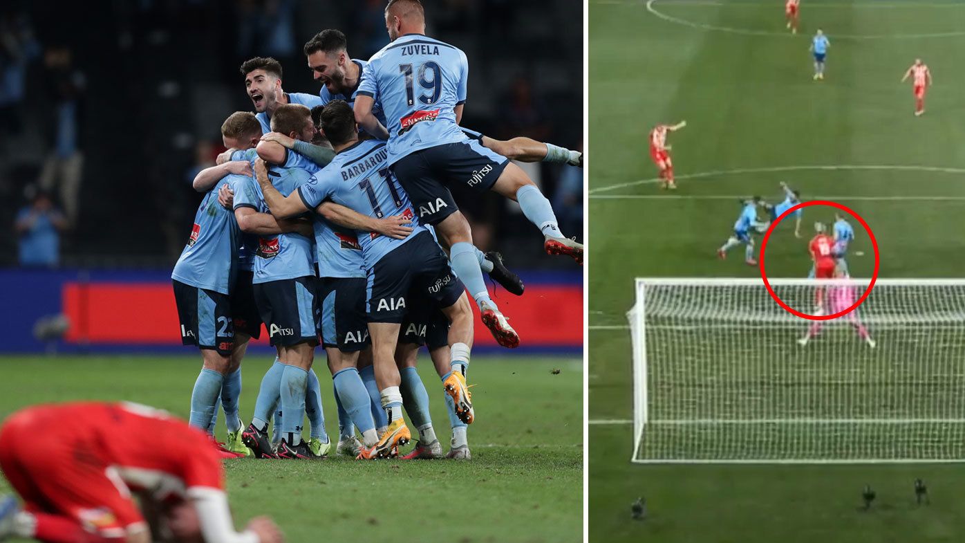 Sydney FC overcome early VAR controversy to be crowned A-League champions. (Getty)