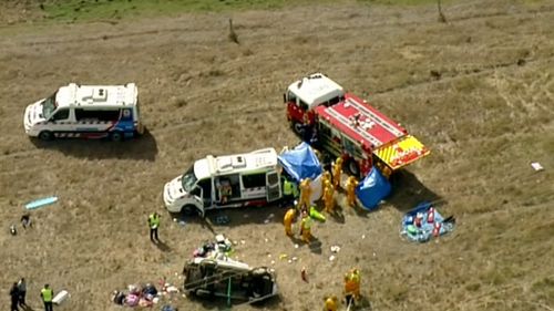 Two young girls are fighting for life in Melbourne after a horror car crash. (9NEWS)