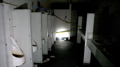 Toilets are pictured with no running water at the former Manus Island detention centre. (Asylum Seeker Resource Centre)