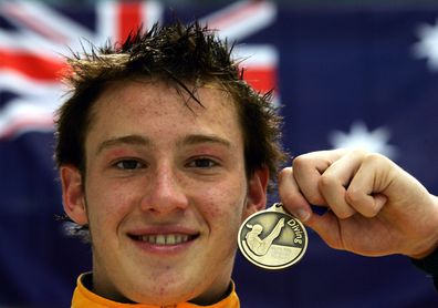 Matthew Mitcham in 2005 after  winning the Boy's Platform Diving event during day four of the Australian Youth Olympic Festival at Sydney Olympic Park Aquatic Centre