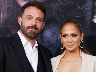 Jennifer Lopez and Ben Affleck arrive for the premiere of "The Mother" in 2023.