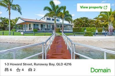 Real estate Domain house home property Queensland beach mooring waterfront