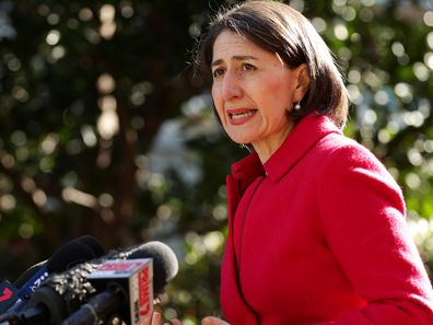 NSW Premier Gladys Berejiklian speaks to the media at a press conference on July 06, 2020 in Sydney, Australia. 