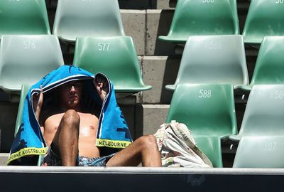 Any shade was necessary in the stands. (AAP)