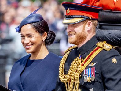 Harry meghan trooping the colour