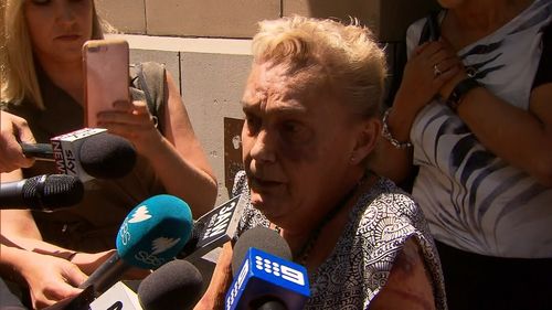 Julie Maybury, Kylie's mother, speaks with reporters outside court. (9NEWS)