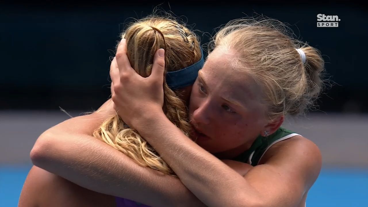 Commentator's kind act for inconsolable teen after epic Australian Open girls' final