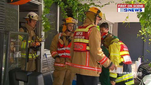 Fire crews had to isolate the barbershop and contain the highly dangerous area the acid had spilled.