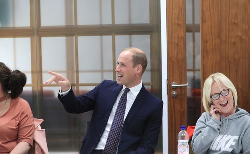  The Duke of Cambridge during his visit to Mersey Care NHS Foundation Trust's Life Rooms in Walton. (AAP)