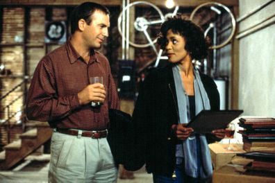 Whitney Houston and Kevin Costner star in The Bodyguard.