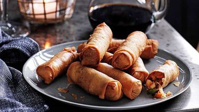 <p><a href="http://kitchen.nine.com.au/2016/05/13/13/58/indonesian-spring-rolls-lumpia" target="_top" draggable="false"><strong>Indonesian spring rolls (Lumpia)</strong></a><strong><a href="http://kitchen.nine.com.au/2016/05/13/13/58/indonesian-spring-rolls-lumpia" target="_top" draggable="false"></a> recipe<br>
</strong></p>