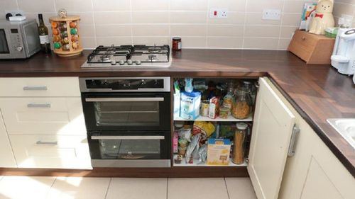 The cupboard containing the gas valve which Emile Cilliers tampered with. Picture: PA