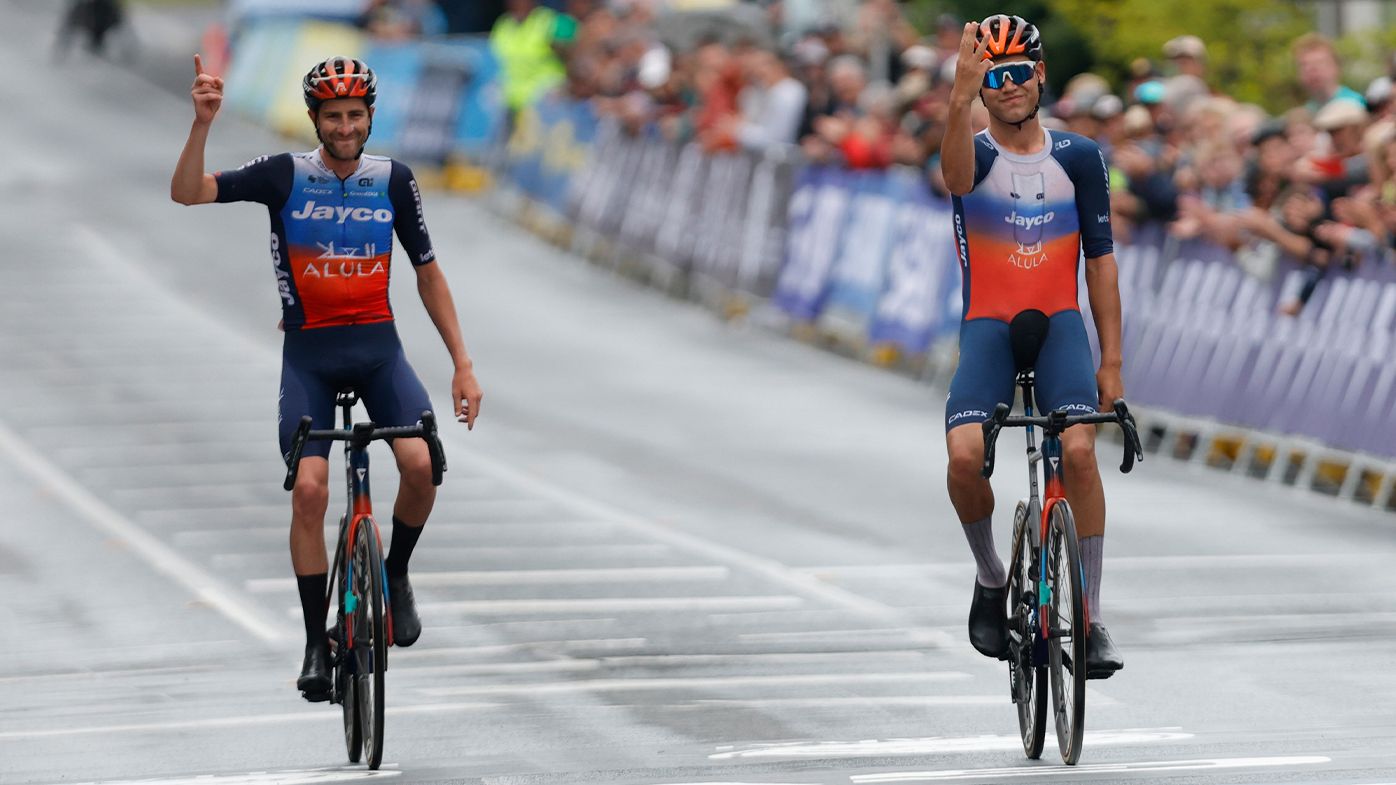 Chris Harper (left) and Luke Plapp dominated the elite men&#x27;s race at the Australian Road Cycling Championships on Sunday.