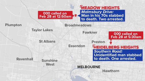 A timeline of this morning's deadly incidents in Melbourne's north. (9NEWS)