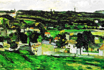 <strong><em>View of Auvers-sur-Oise </em>by&#160;Paul Cézanne</strong>