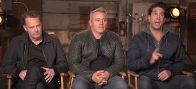 Matthew Perry, Matt LeBlanc and David Schwinner on Access Hollywood.