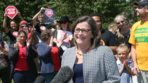 Labor leader Bill Shorten announces Ged Kearney as the Labor candidate to contest the Batman by-election at a press conference in Preston. (AAP)