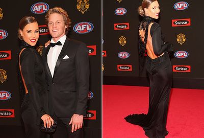 Rory Sloane's partner Belinda Riverso continued her stunning red carpet form. (Getty)