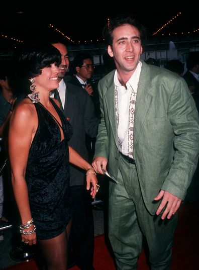 Maria Conchita Alonso and Nicholas Cage 